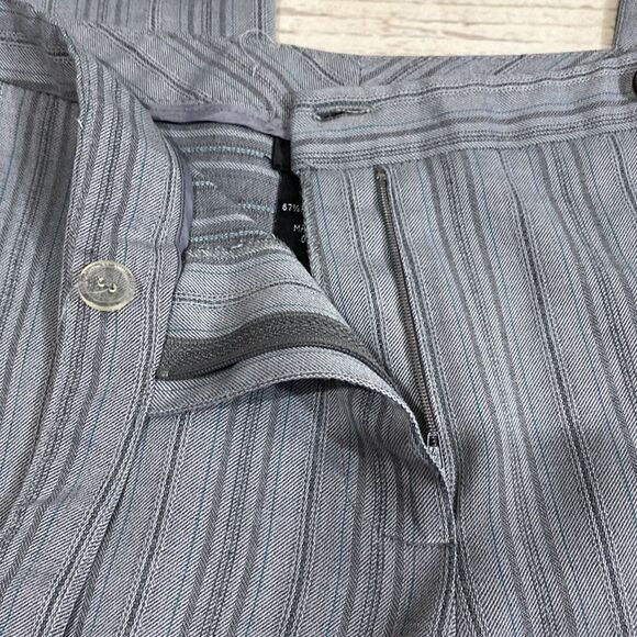 Gray Pinstripe Business Work Dress Pants - Picture 5 of 7